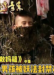 小男孩被妖法封在树上，妹妹用全身力气救出，不料再次被恶龙抓住
