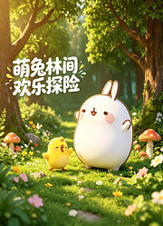 萌兔林间欢乐探险