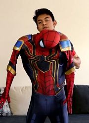 【蜘蛛侠Cosplay】《复仇者无穷大战》最佳铁蜘蛛套装的精灵侠铁蜘蛛套装复印试穿