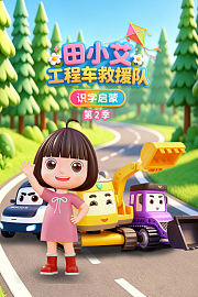 田小艾识字启蒙之工程车救援队第2季
