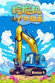 挖掘机户外动画