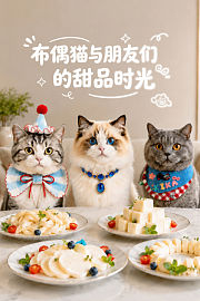 布偶猫与朋友们的甜品时光