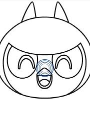 《迷你特工队动画片》画塞米，先用铅笔或者蜡笔，描线条轮廓