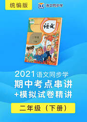 2021语文同步学统编二年级下期中考点