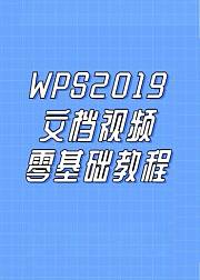 WPS2019文档视频零基础教程