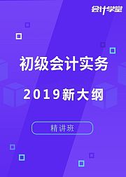 2019初级会计实务职称考试课程