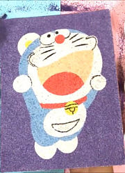 可爱的砂画小猫